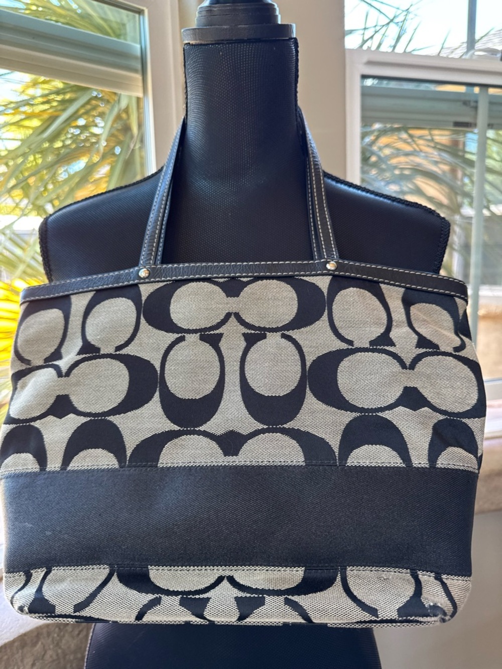 Coach Signature Monogram Shoulder Tote Bag E1020-F15112 - Picture 3 of 13